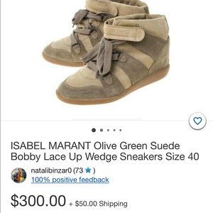 Isabel Marant Bobby suede wedge sneakers